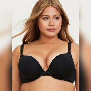 Torrid Boost Plunge Black Bra 38G Like New